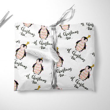 Penguin Christmas Wrapping Paper