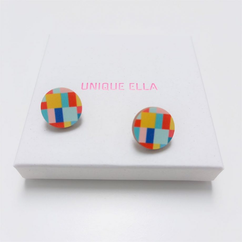 Small Tate Wooden Stud Earrings