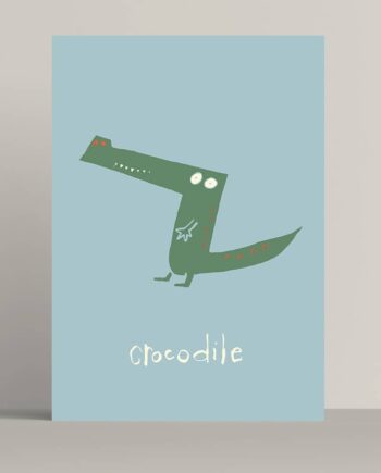 Crocodile print blue