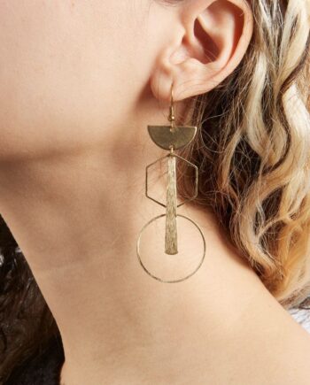 Mismatch Geometric Statement Earrings