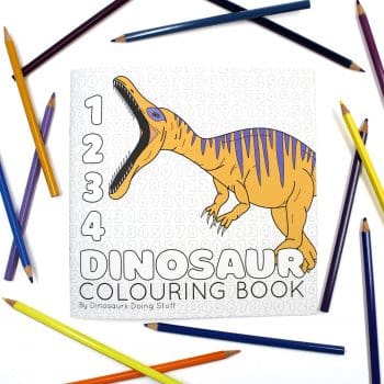 1234 Dinosaur Colouring Book