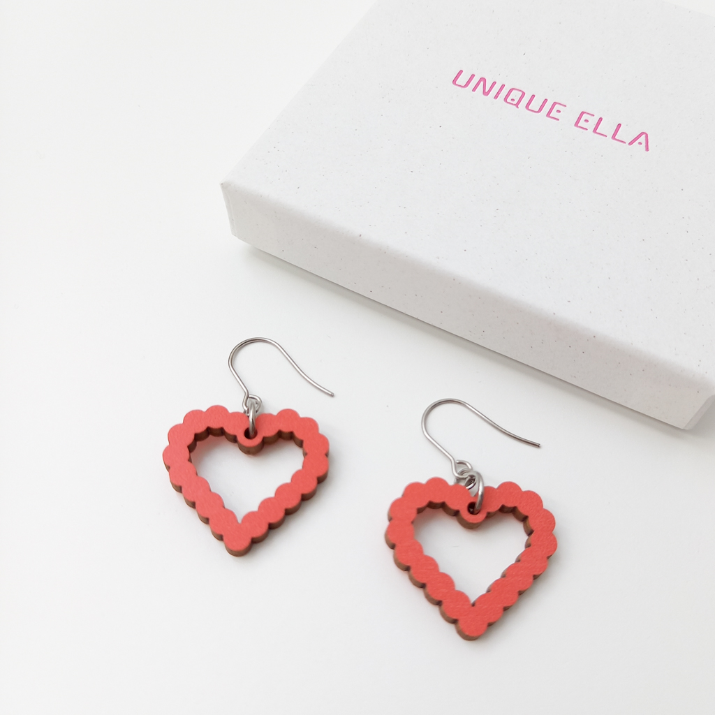 Valentine's Or Galentine's Gifts - heart earings