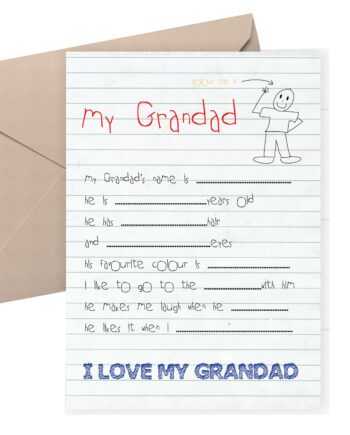 Card for Grandad - From Child - Fill in the blanks