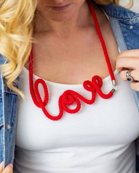 The Word Necklace - Statement Love cotton necklace