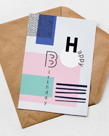 Abstract Happy Birthday Card