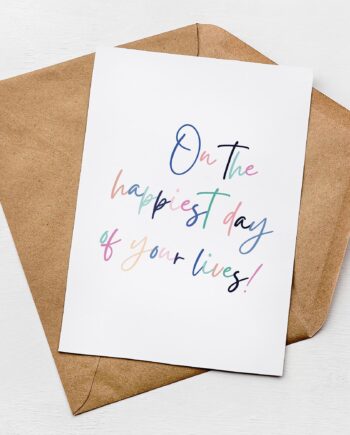 Happiest Day Card - Wedding Card