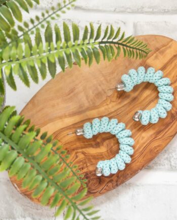 Hoop Earrings - Colourful crochet Hoops