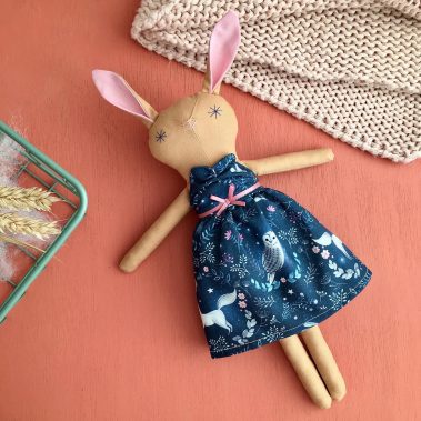Luna, Handmade Mini Rabbit Doll