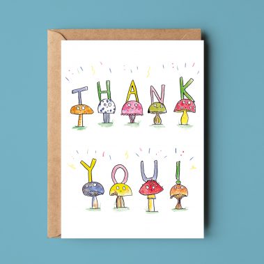 Mushroom - Thank you Greeting Card