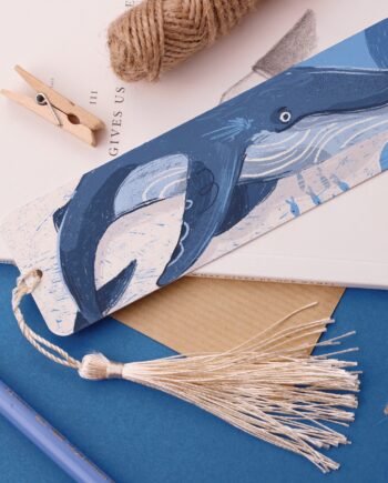 Blue Whale Aluminium Bookmark