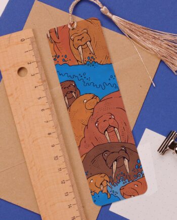 Walruses Aluminium Bookmark, Global Warming Illustration, Arctic Animals