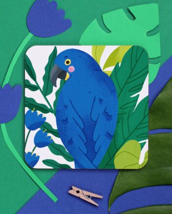 Hyacinth Macaw Coaster, Parrot Coaster