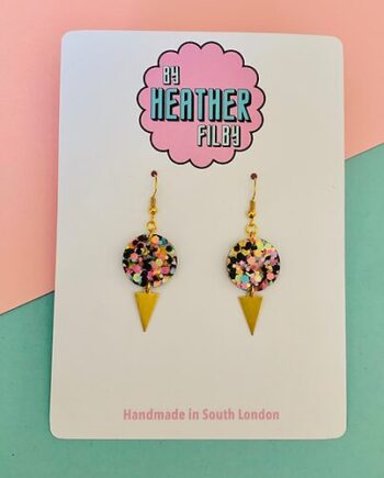 'Liquorice All-sorts' Circle Earrings