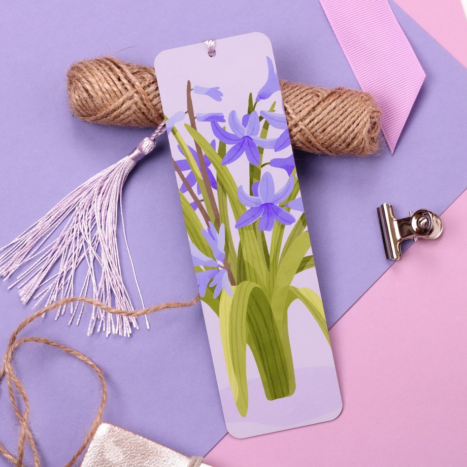 Hyacinth Aluminium Bookmark