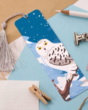 Snowy Owl Aluminium Bookmark