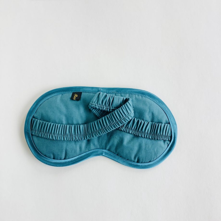 Luxury Teal Velvet Hummingbirds Lavender Eye Sleep Mask