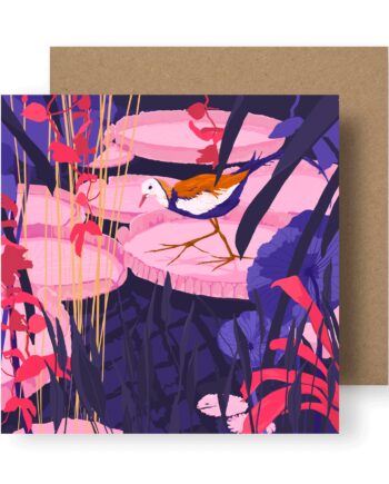 ‘Jacana At Dusk’ Sustainable Greeting Card