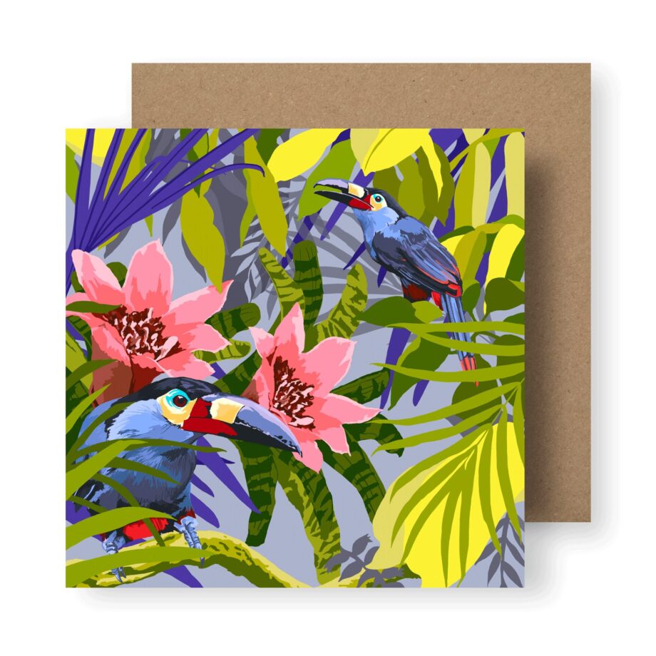 Toucans In The Jungle greeting card