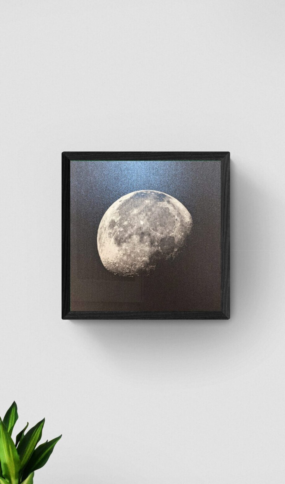 Moonshine - Blue pearlised paper Screen print