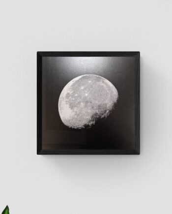 Moonshine - graphite paper glitter moon Screen print