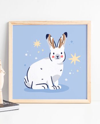 Arctic Hare Art Print