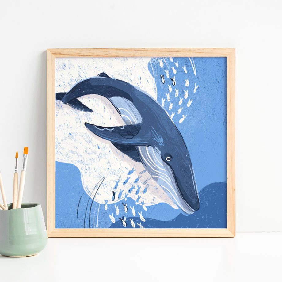 Blue Whale Art Print