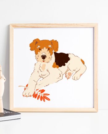 Fox Terrier Art Print - Dog Illustration