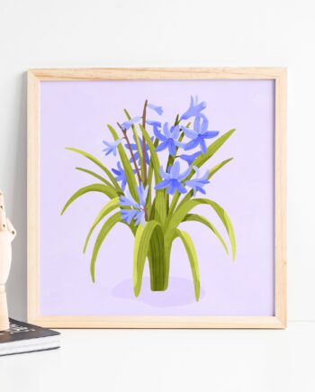 Hyacinth Art Print - Flower Illustration