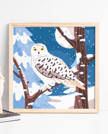 Snowy Owl Art Print - Bird Illustration