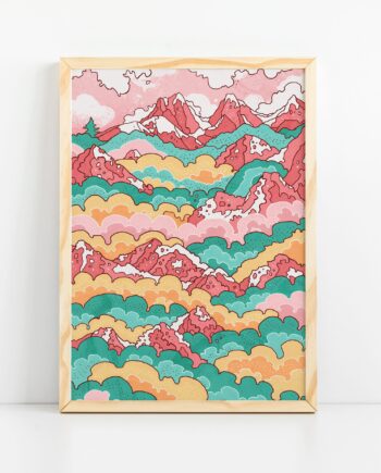Pink Mountains Art Print