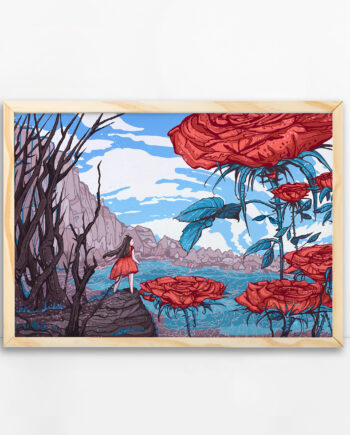 Rosacea Art Print - Landscape Illustration