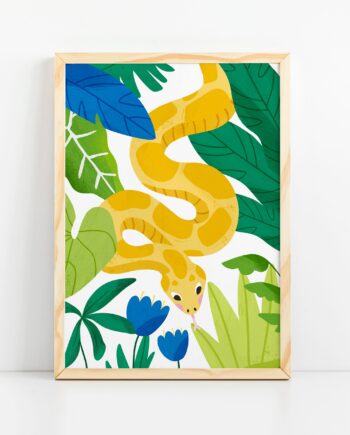 Snake Art Print - Jungle Snake Art Print