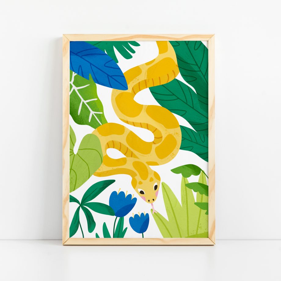 Snake Art Print - Jungle Snake Art Print