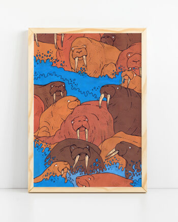 Walruses Art Print Animal Art Print