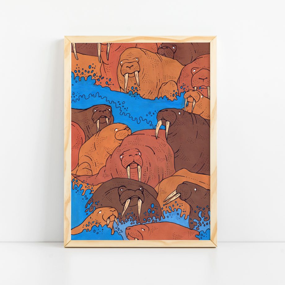 Walruses Art Print Animal Art Print