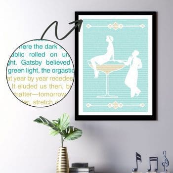 great Gatsby wall art, art print, wall poster