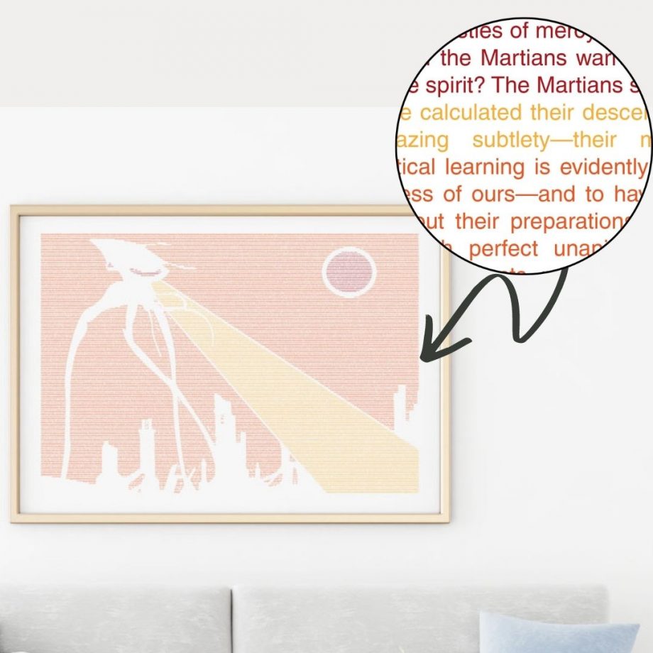 war of the worlds art print, wall art, wall poster