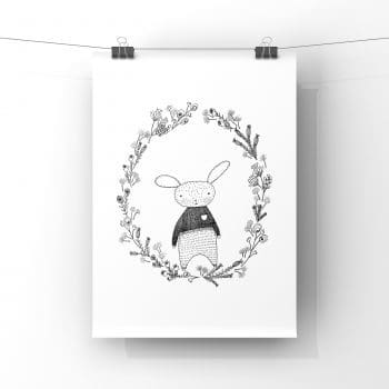 Boy Rabbit Art Print