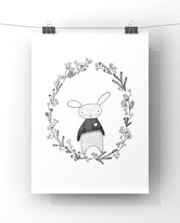 Boy Rabbit Art Print
