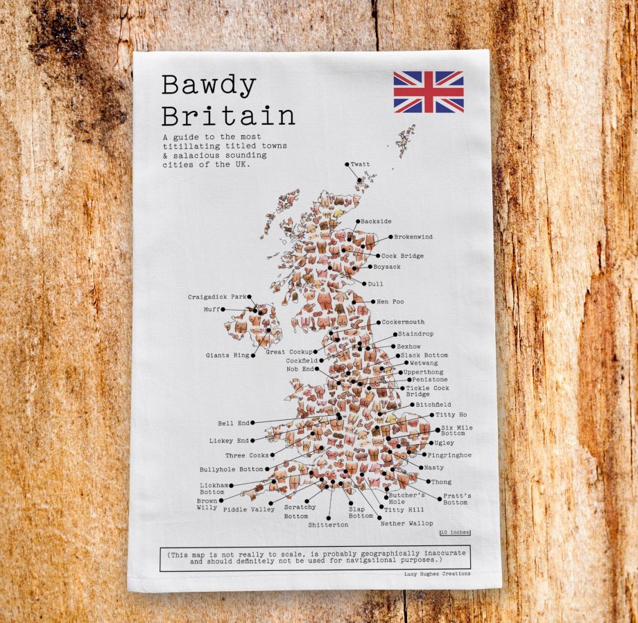 Bawdy Britain Tea Towel