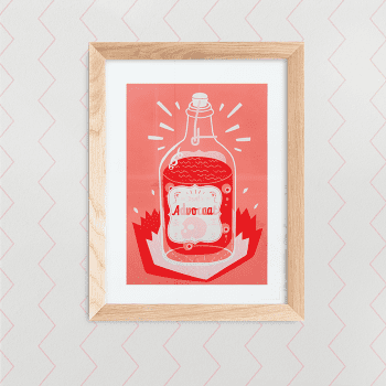 Devils Advocaat A3 Handmade Screen Print