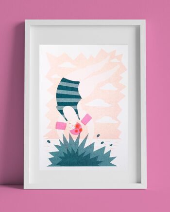 Dive In A5 Risograph Print