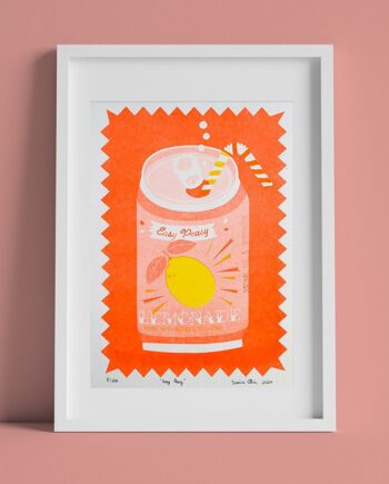 Easy Peasy A5 Risograph Print