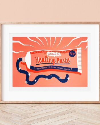 Achilles Healing Paste A3 Handmade Screen Print