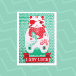 Lady Luck A4 Risograph Print