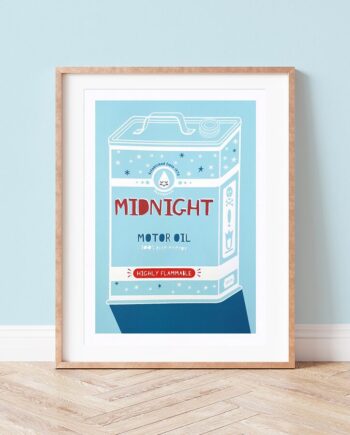 Midnight Oil A3 Handmade Screen Print