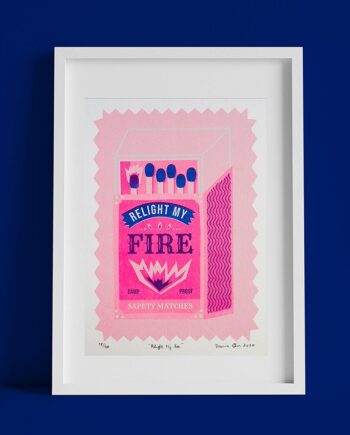 Relight My Fire A5 Risograph Print