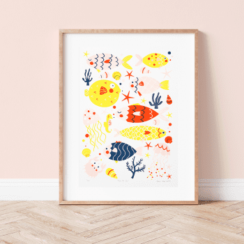 Under the Sea A3 Handmade Screen Print