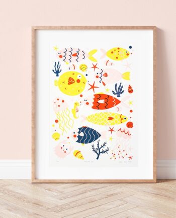 Under the Sea A3 Handmade Screen Print
