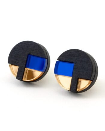 FORM067 NUT Stud Earrings - Blue